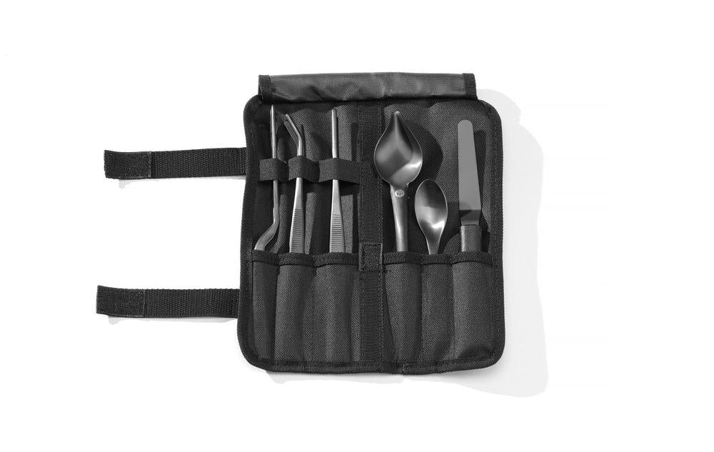 Chef plating set, 6 pieces, black Item no. 400074