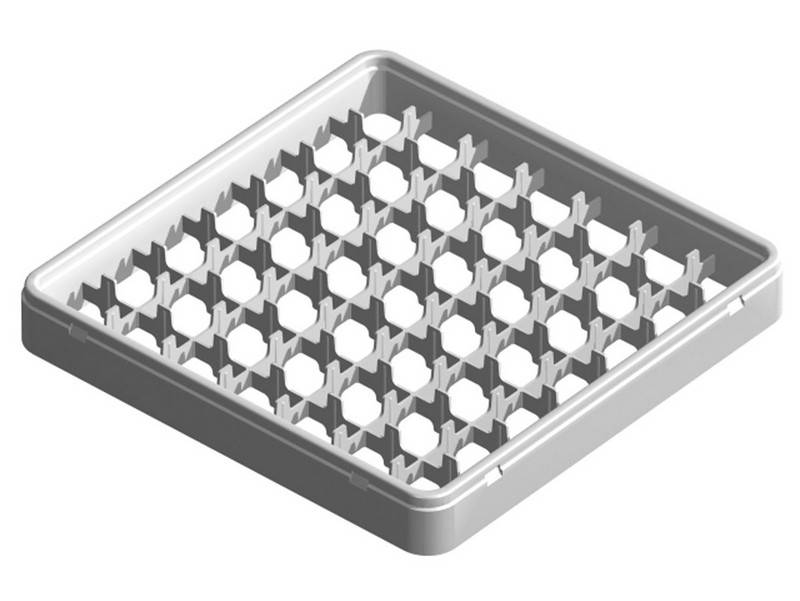 RISER WITH 49-COMPARTMENT GRID, RED