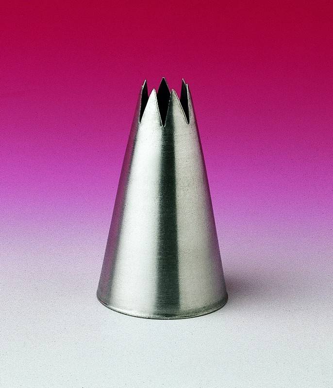 BOCCHETTE PER DECORARE IN ACCIAIO INOX UNIPEZZO CON FORO A STELLA, H 5CM 14MM