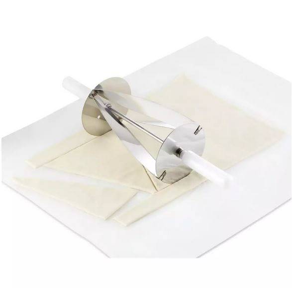 RULLO TAGLIA CROISSANTS SINGOLO, ACCIAIO INOX IMPUGNATURA PE