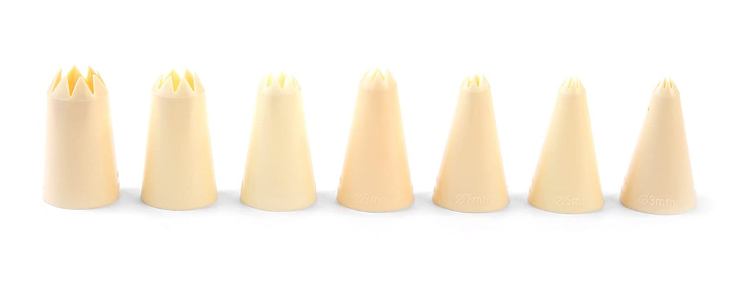 Bocchette in PP rigate (set 7 pezzi)