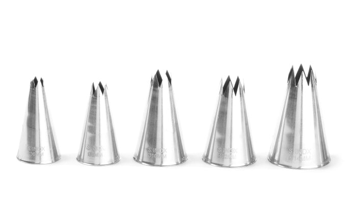 Bocchette da decorazione rigate (set da 5 pezzi)
