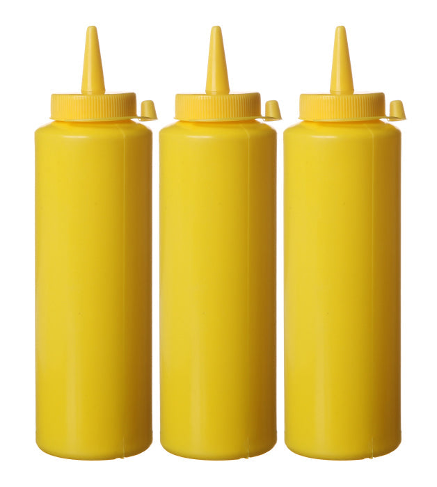 Bottiglie dosatrici set 3 pezzi colore giallo 0,7 l