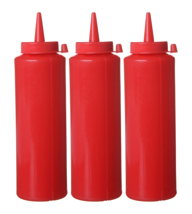 Bottiglie dosatrici set 3 pezzi colore rosso 0,2 l