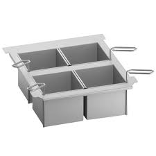 Rational Kit 4 unperforated 1/6 GN portioned baskets with lid + basket frame Code 60.75.978