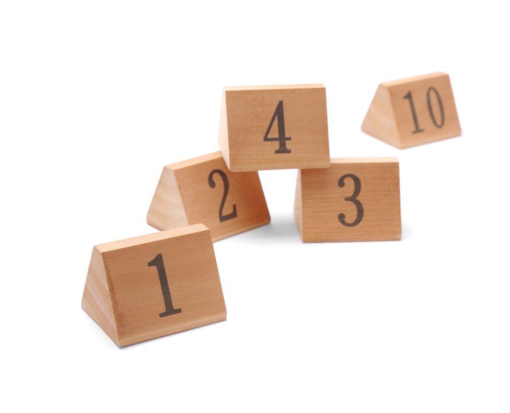 Numbered table plates
Code 664322