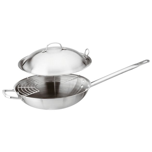 Wok inkl. Grillrost und Deckel, Ø 32 cm H 8 cm Art.-Nr. 12529-32