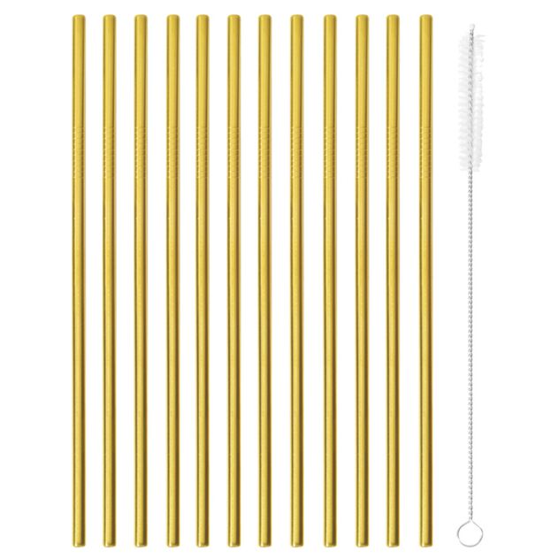 12 Straws Mm 6 H 215 W/Brush Cod. 41490G00