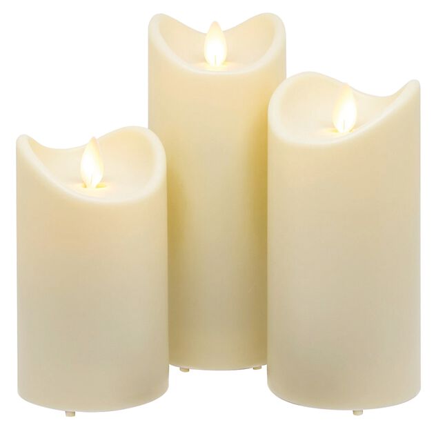 Set 3 Candele, Resina Cod. 42445-03