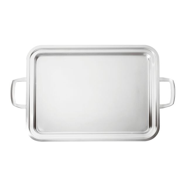 Vassoio Rettang.Cm40X26 Con Maniglie Linea 663 Inox Cod. 66324-40