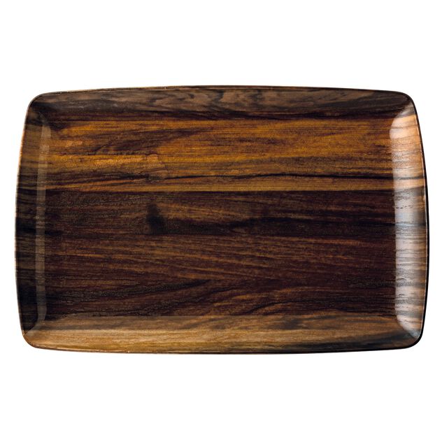 Piatto Rettangolare Cm 35x22 Wood Essence Porcellana Cod. 67375-29