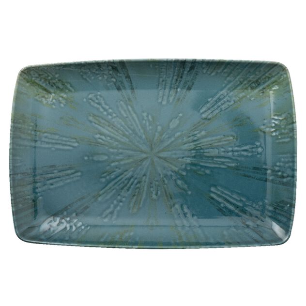 Piatto Rettangolare Cm 35x22 Fusion Blue Porcellana Cod. 67351B29