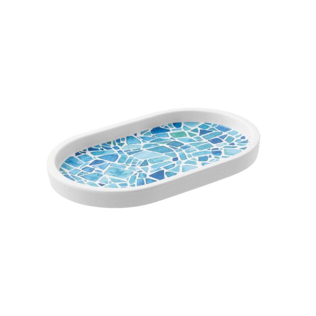 Oval Plate Cm 26.5x10.8x1.8 Melamine Mosaic Code 68106-30