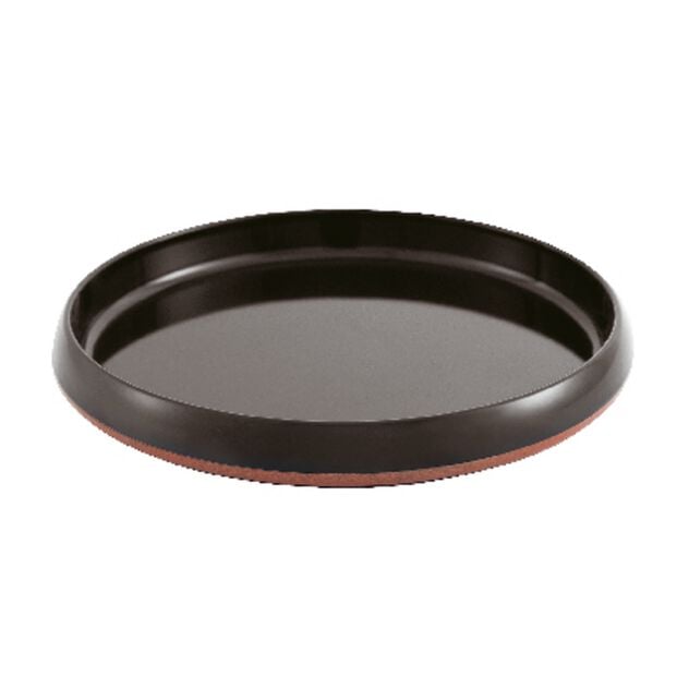 Piatto Cm 24 H 3 Melamina Gourmet Black Two-Tone Cod. 68108B04