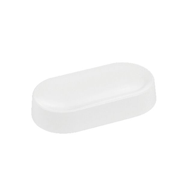 Oval Plate 16.5x8.5 H 3 cm Melamine Gourmet White Cod. 68109W04