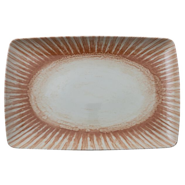 Piatto Rettangolare Cm 35x22 Sunlight Red Stoneware Cod. 67382B29