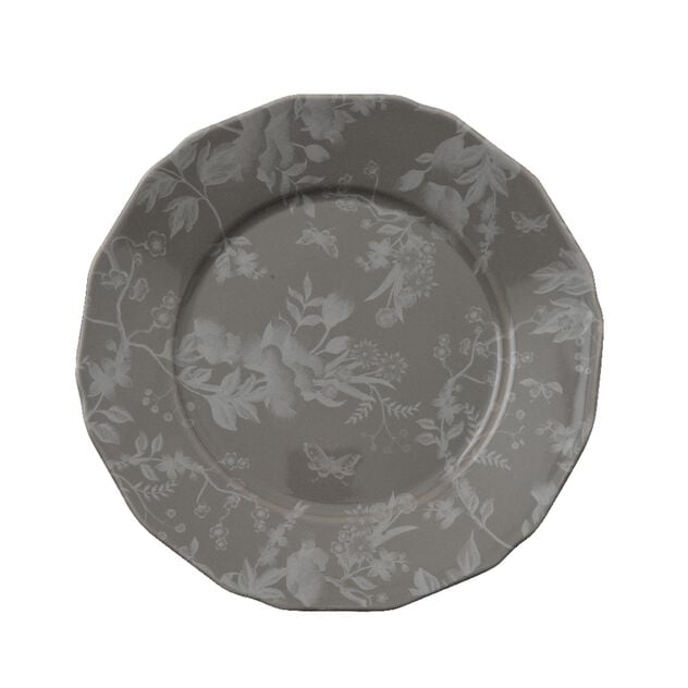 Piatto Piano Cm 28,5 Garden Glamour Grey Porcellana Cod. 67390A05