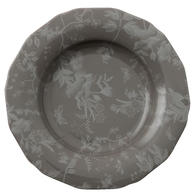 Piatto Fondo Cm 24 Garden Glamour Grey Porcellana Cod. 67390A09
