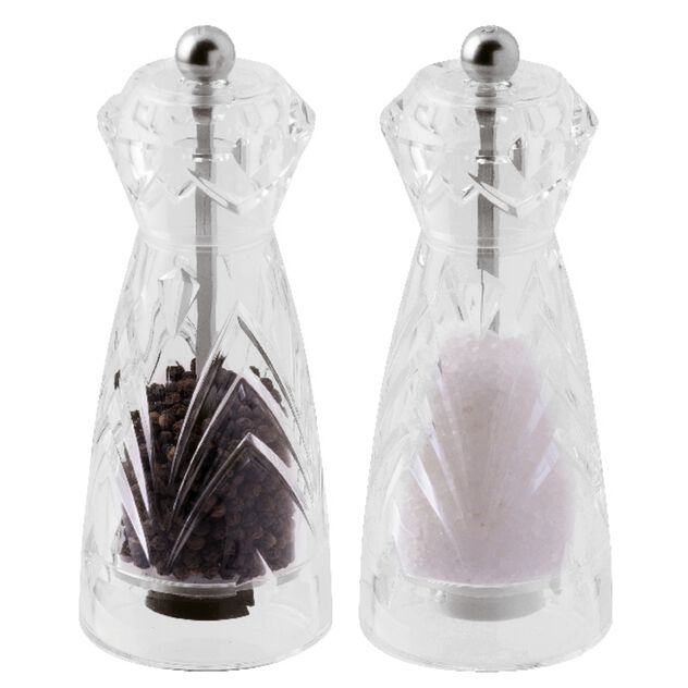 Pepper/Salt Mill Duo 17 cm Acrylic Code 69003-02
