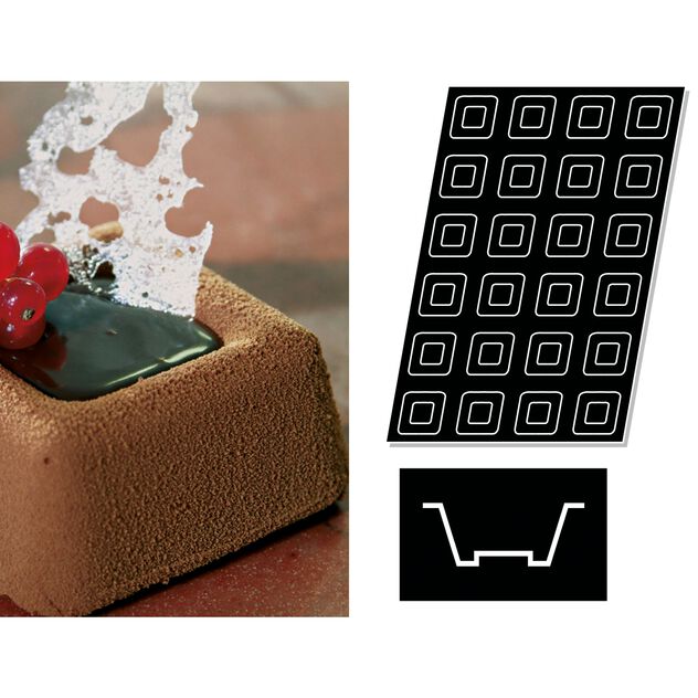 Stampo Square Savarins Cod. 47740-96