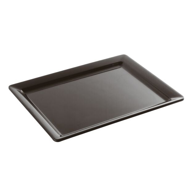 Vassoio Cm 53X32,5 Easy Black&amp;White Melamina Nero Cod. 44843B11