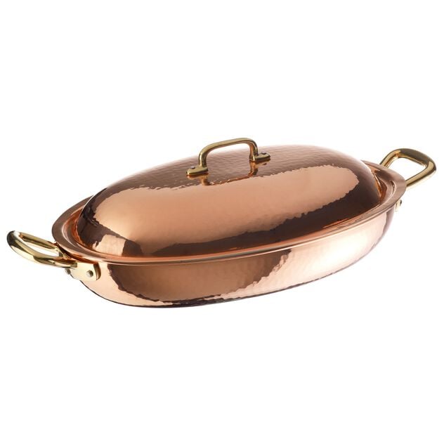 Tegame Ovale Cm 36X28 C/Coperchio Cod. 15339-36