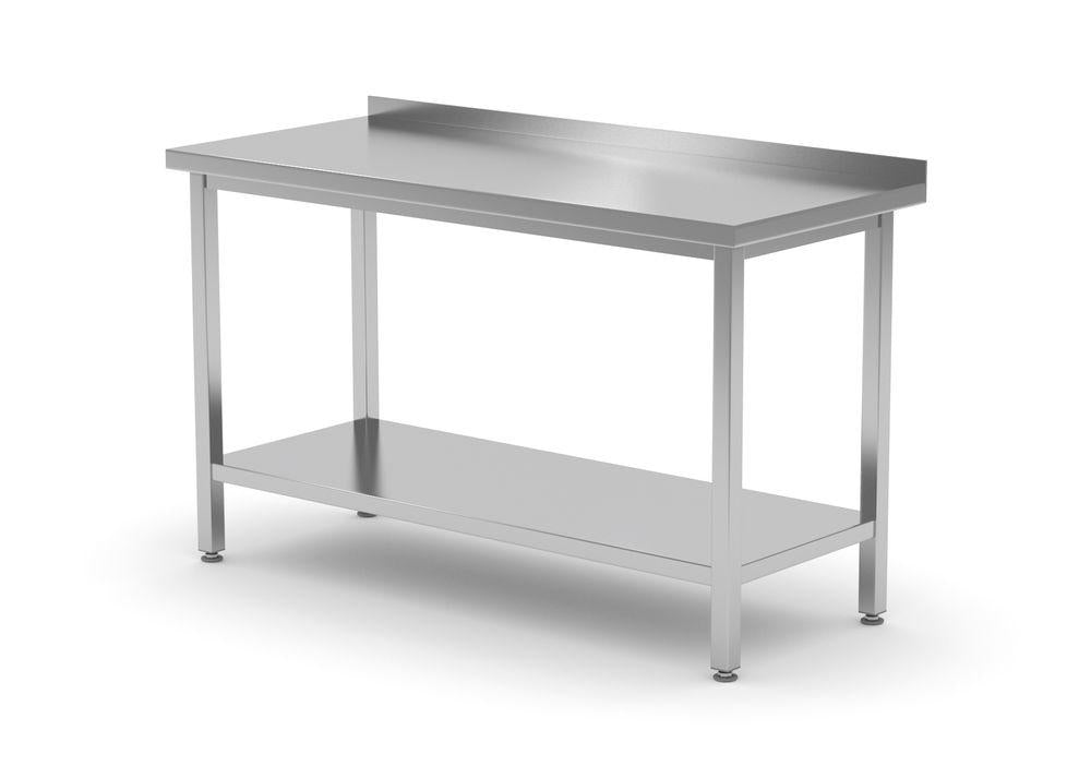 Wand-Arbeitstisch mit Budget Line-Bodenplatte – zur Selbstmontage, Tiefe: 600 mm Best.-Nr. 817285