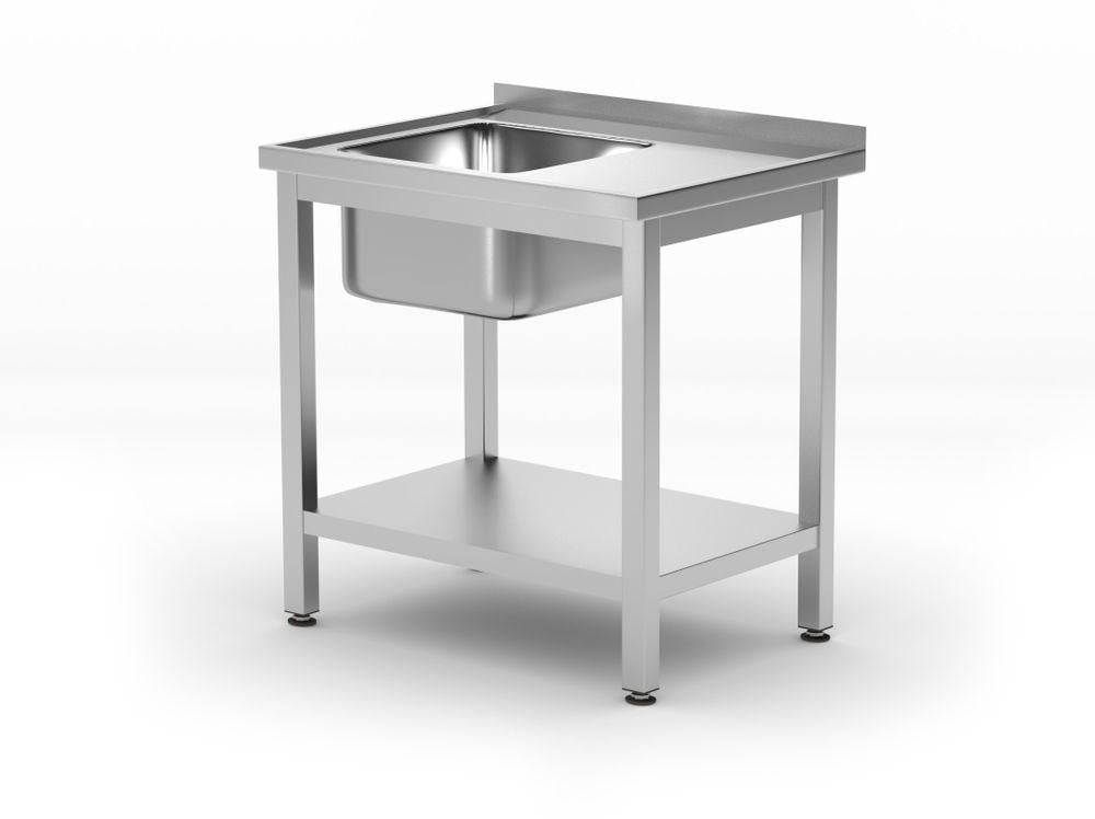 Lavello singolo con ripiano - da montare. Cod. 812495