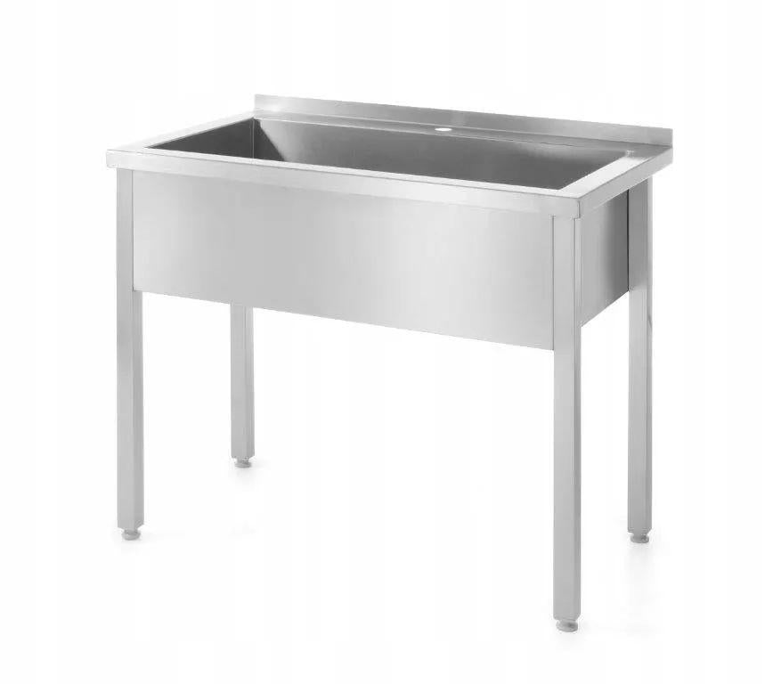 Tisch und Buffet, ein Becken – geschweißt, Tiefe: 700 mm, Becken: 300 mm. Art.-Nr. 812860