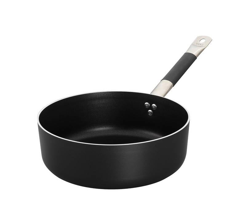 FLACHE ANTIHAFT-KASSEROLLE 1 GRIFF ALUMINIUM FÜR INDUKTION 24CM