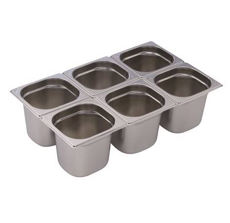 STAINLESS STEEL GN1/6 PAN H200MM