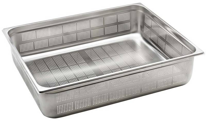 PERFORATED STAINLESS STEEL BASIN GN2/1 H150MM