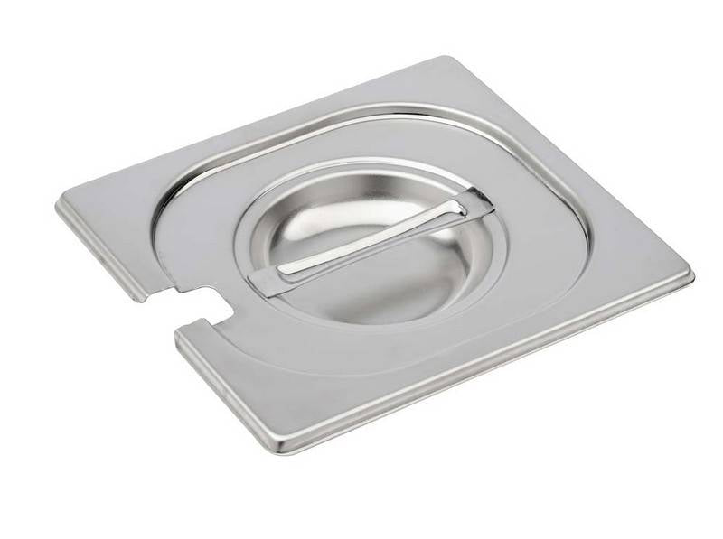 DECKEL MIT SCHLITZ GN1/6 EDELSTAHL FÜR SCHÖPFLÖFFEL