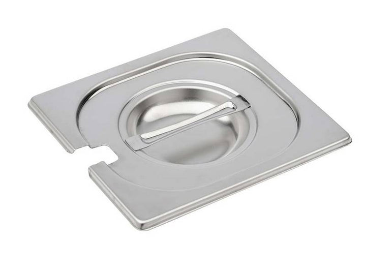 DECKEL MIT SCHLITZ GN1/6 EDELSTAHL FÜR SCHÖPFLÖFFEL
