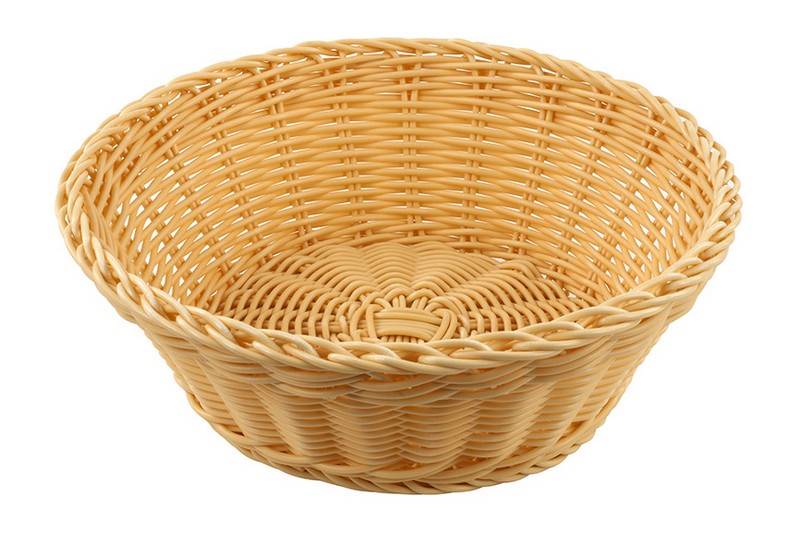 Runder Brotkorb aus Rattan