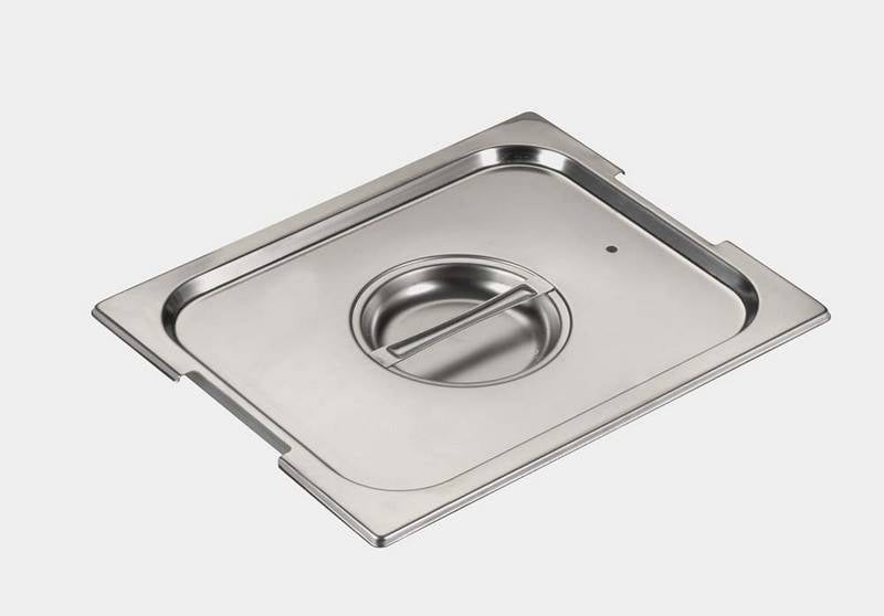 DICHTER DECKEL MIT GRIFFAUSSCHNITT EDELSTAHL GN1/2