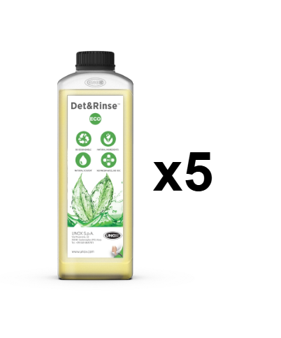UNOX DET&amp;RINSE ECO - Detergente per forni Unox Masterpack da 5 confezioni DB1018