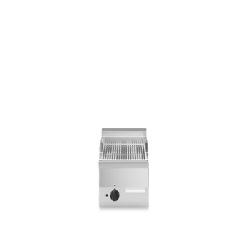 Electric fry-top with polished chrome ribbed plate Cod. F60/30FTE/CR/T