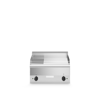 Electric griddle with 2/3 smooth 1/3 ribbed polished chrome plate Code F60/60FTE/CLR/T