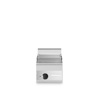Fry-top elettrico con piastra rigata cromata lucida Cod. F65/40FTE/CR/T