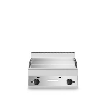 Gas fry-top with polished chrome-plated smooth plate Cod. F65/70FTG/CL/T