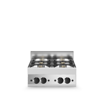 Piano di cottura gas, 4 fuochi Cod. F65/70PCGB/T
