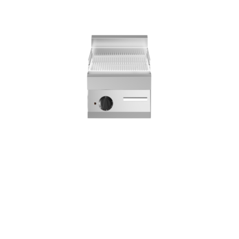 Electric fry-top with polished chromed ribbed plate, top version Cod. F70/40FTE/CR/T