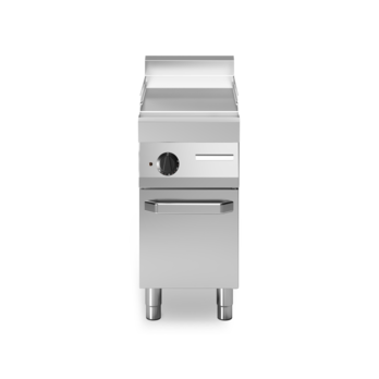Fry-top elettrico con piastra liscia su armadio con porte Cod. F70/40FTE/L/P