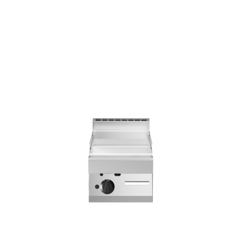 Gas fry-top with polished chrome smooth plate top version Cod. F70/40FTG/CL/T