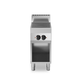 Piano di cottura elettrico in vetroceramica su armadio aperto Cod. F70/40PVE/A