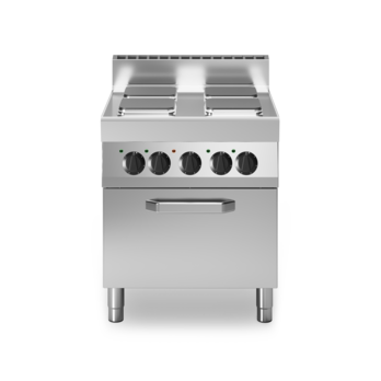 Cucina elettrica 4 piastre quadre con forno elettrico a convezione Cod. F70/70CFEQ