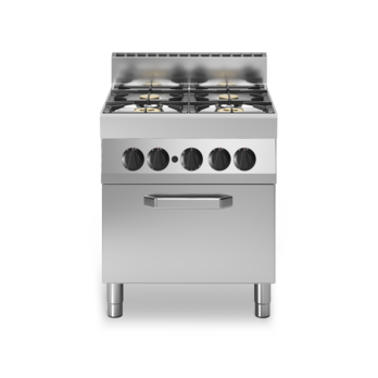 Cucine a gas 4 fuochi bacinelle smaltate, forno a gas Cod. F70/70CFGB