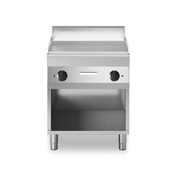 Fry-top elettrico con piastra liscia su armadio aperto Cod. F70/70FTE/L/A