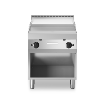 Gas fry-top with smooth plate on open stand Cod. F70/70FTG/L/A